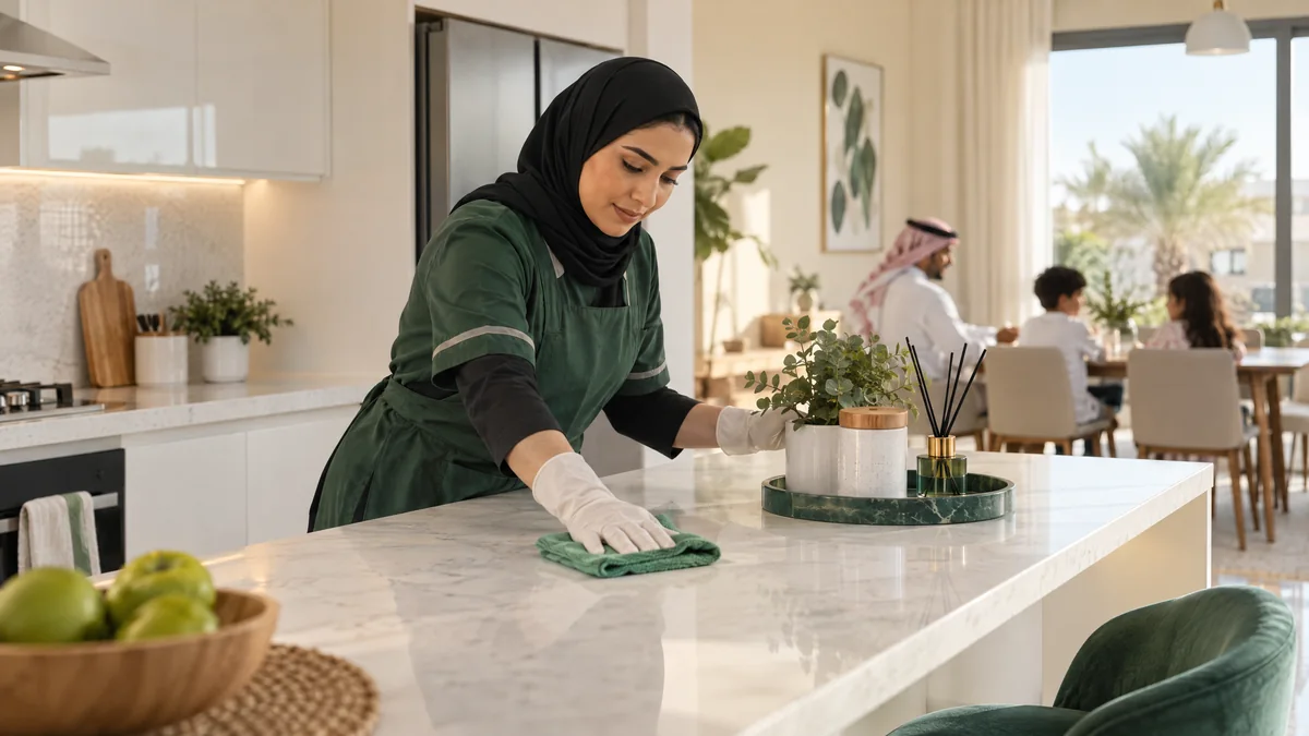 صورة تحريرية لمقال تنظيف المنازل في الدمام