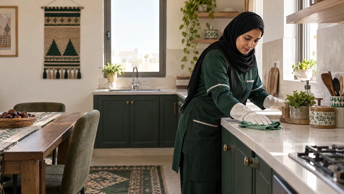 صورة تحريرية لمقال تنظيف المنازل في حائل