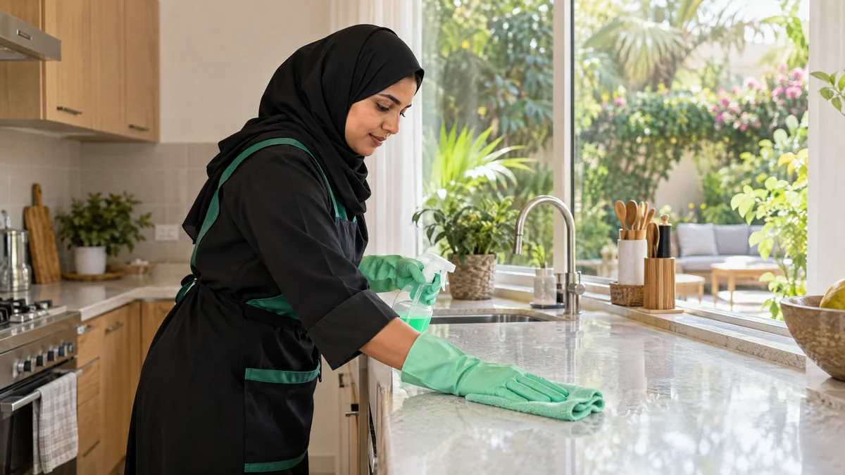 صورة تحريرية لمقال تنظيف المنازل في جازان